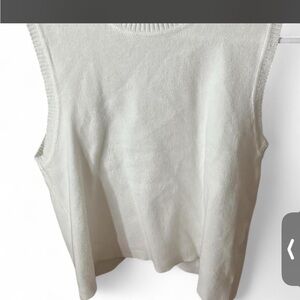 Women’s Cream Sleeveless Knit Top